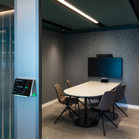 Tenso Wall acoustic panel installed in a meeting room
