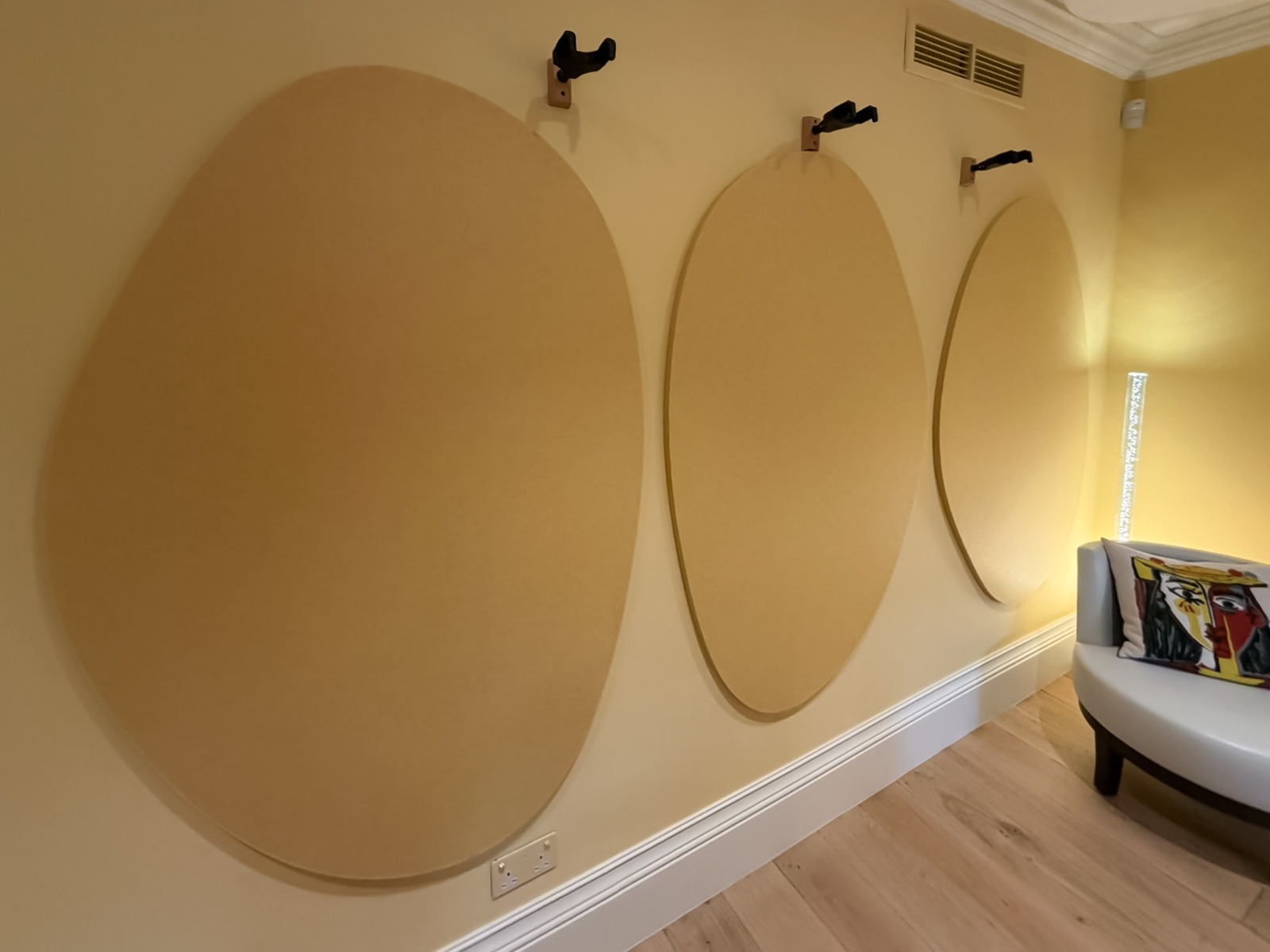 Impact Acoustic panels installed in a London home office