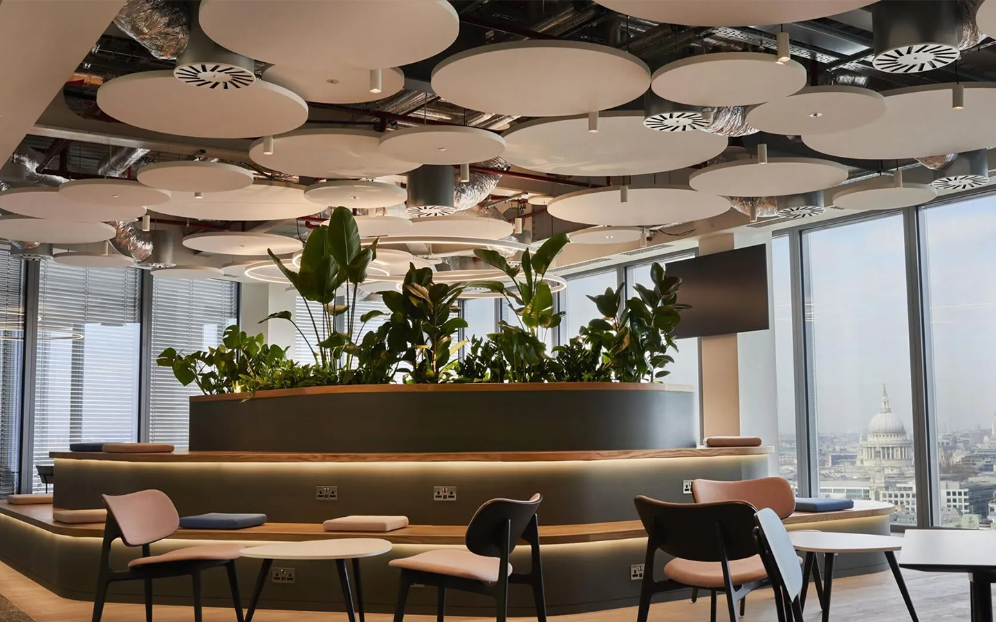 Silent Space Rafts installed in an open plan space